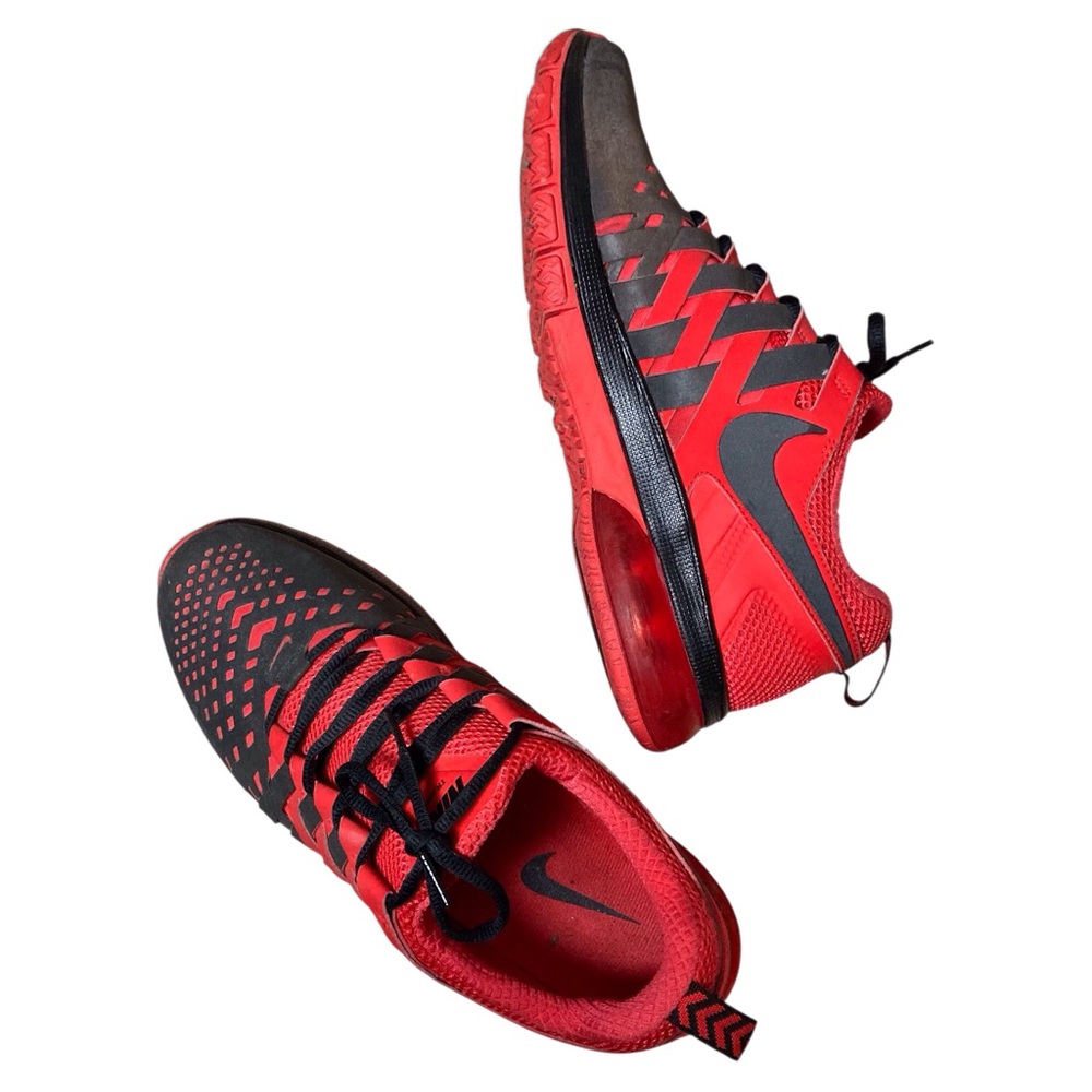 SALE | Men’s Nike Fingertrap Max University Red Training Sneakers Running Shoes - Picture 2 of 6